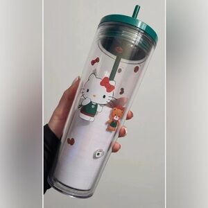 Starbucks Hello Kitty Tumbler with Green Lid